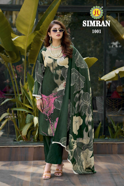 Simran Jt Rayon Pant Style Suits Manufacturer Gujarat