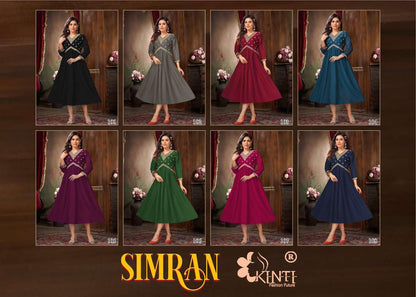 Simran Kinti Vichitra Silk Kurtis Wholesale Price
