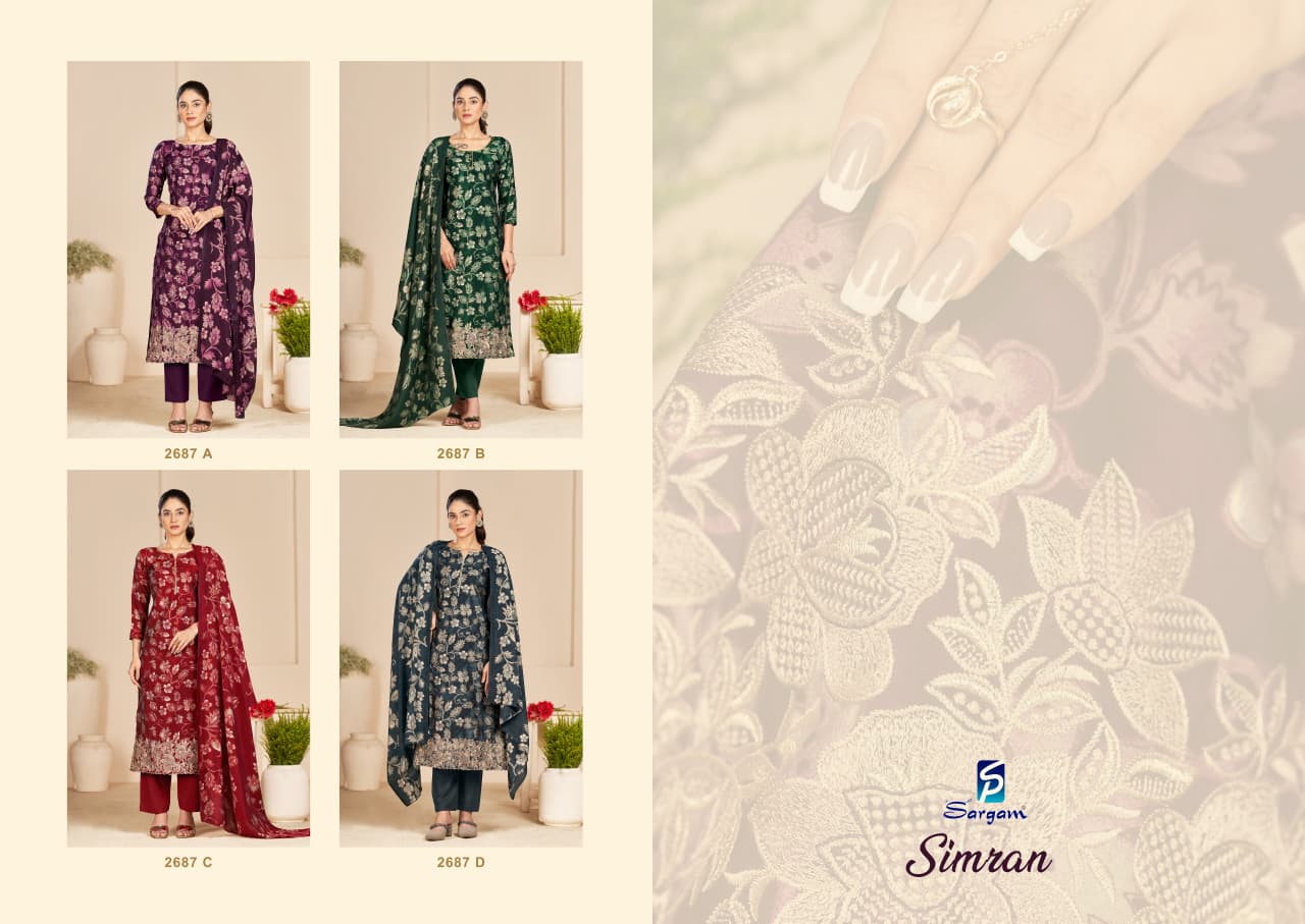 Simran Sargam Prints Viscose Pant Style Suits Exporter Gujarat