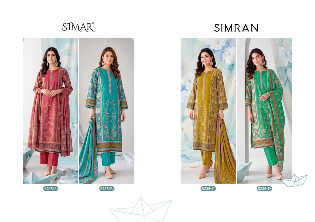 Simran Simar Corduroy Pashmina Suits Manufacturer India