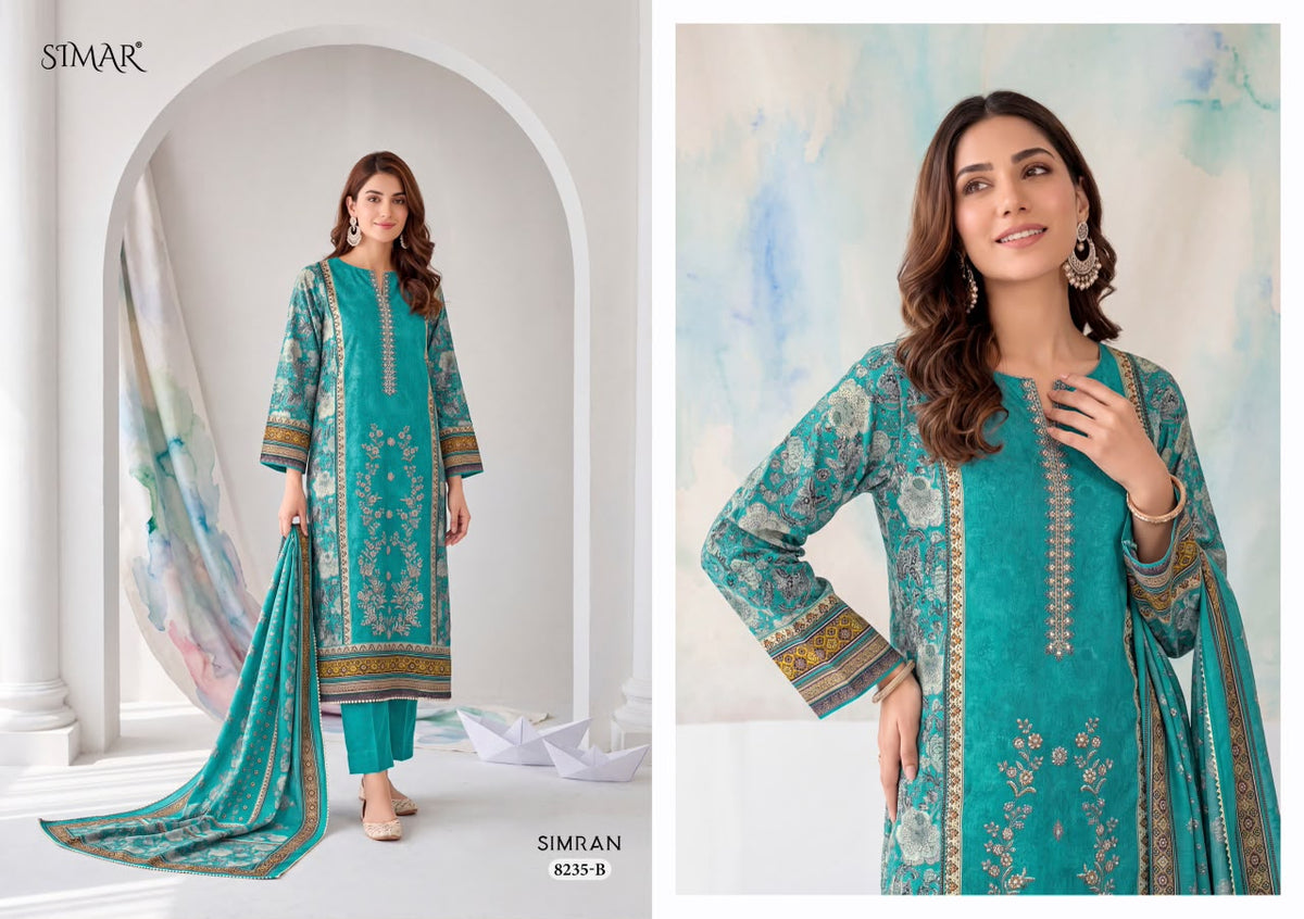 Simran Simar Corduroy Pashmina Suits Manufacturer India