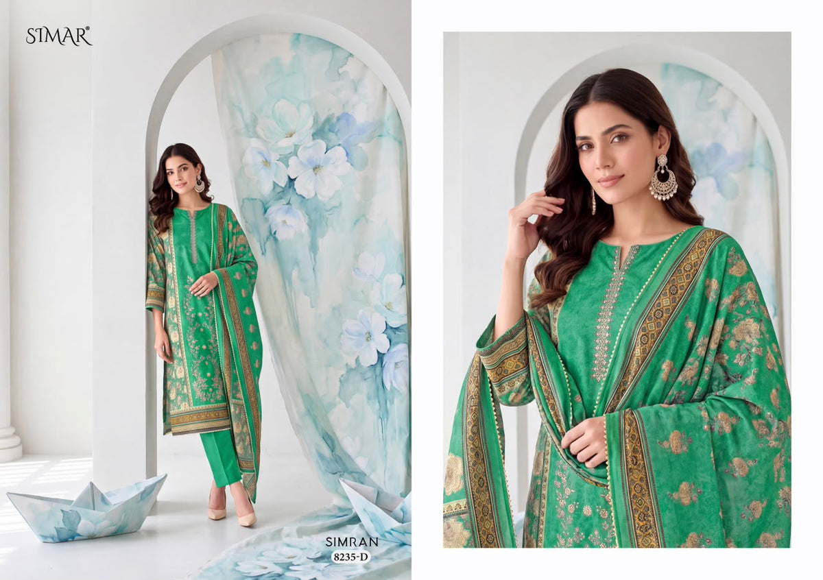 Simran Simar Corduroy Pashmina Suits Manufacturer India