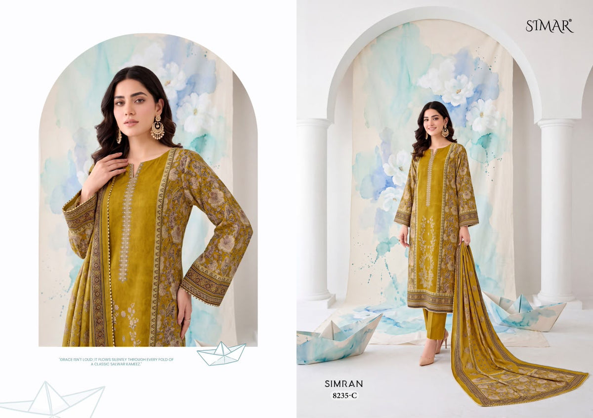 Simran Simar Corduroy Pashmina Suits Manufacturer India