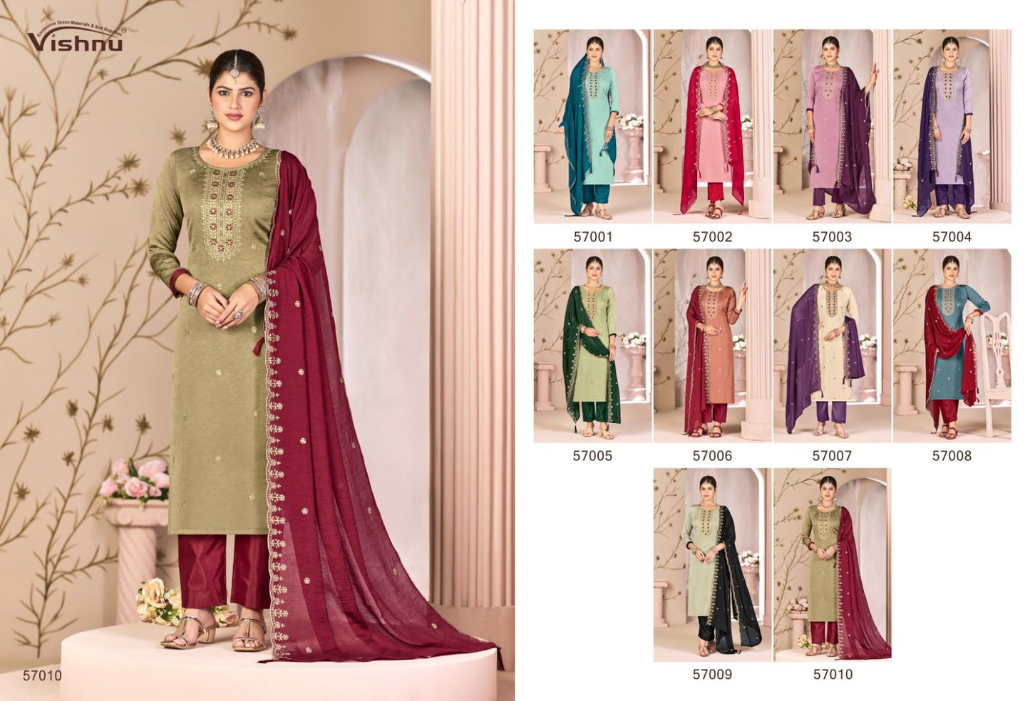 Simran Vishnu Impex Rangoli Pant Style Suits Supplier Gujarat