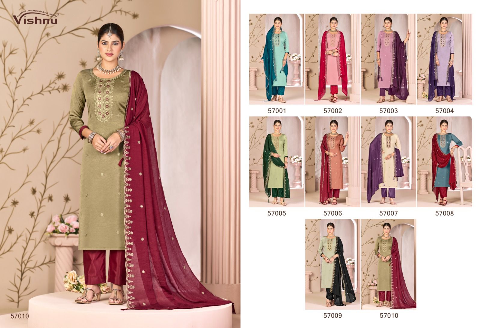 Simran Vishnu Impex Rangoli Pant Style Suits Supplier Gujarat