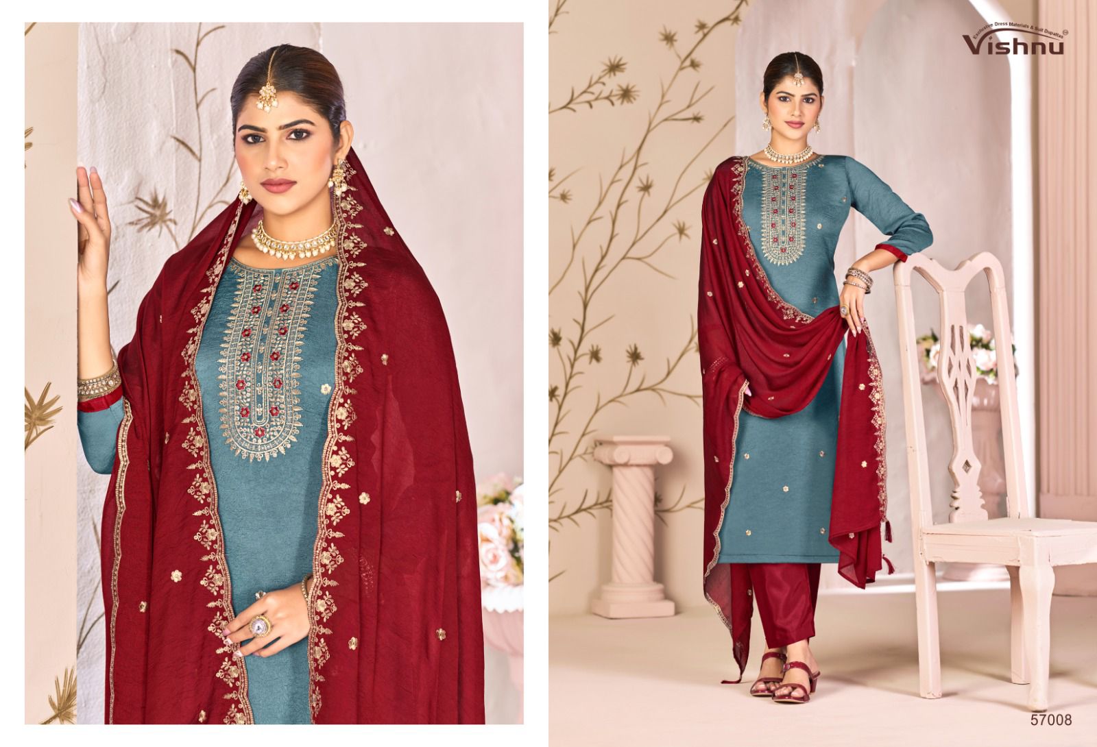 Simran Vishnu Impex Rangoli Pant Style Suits Supplier Gujarat