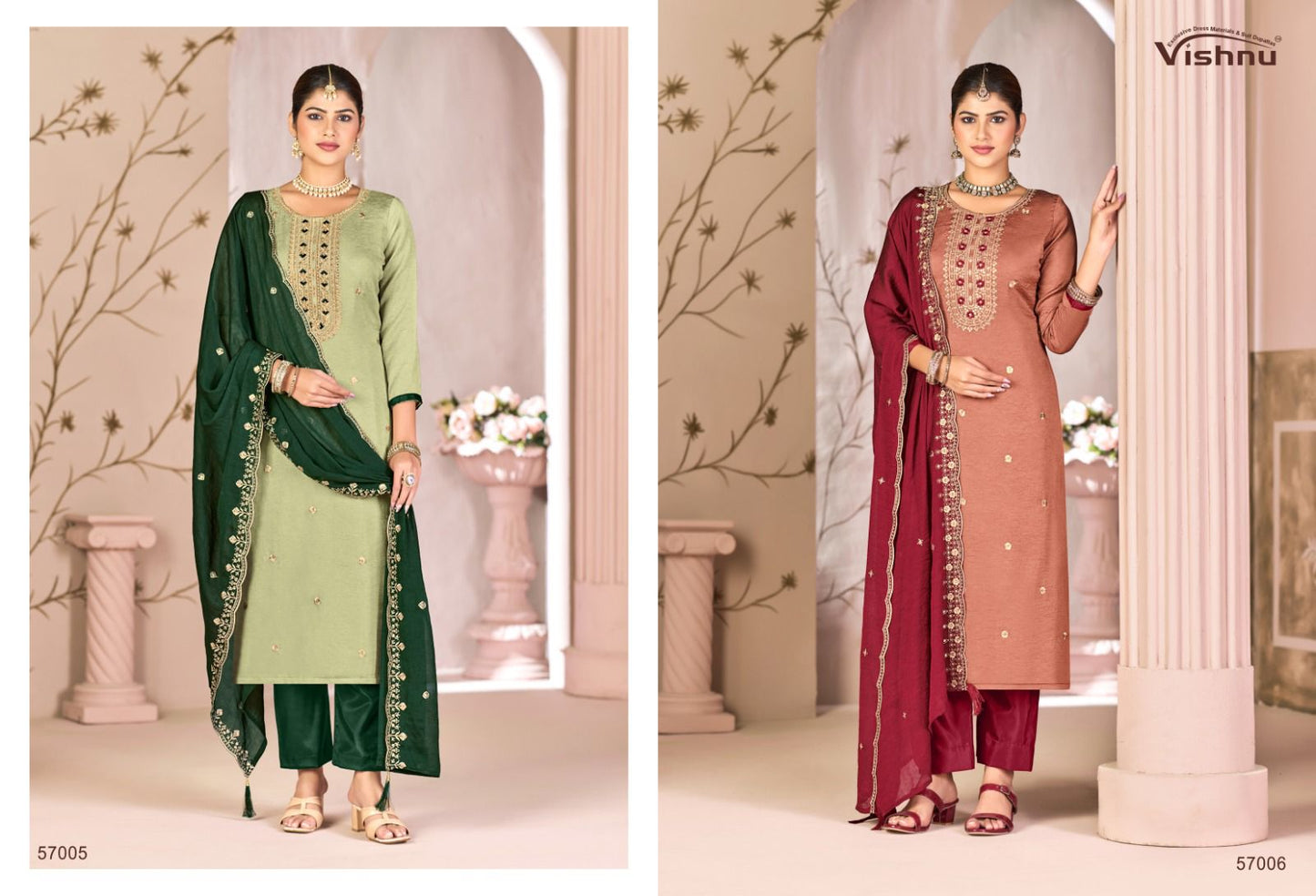 Simran Vishnu Impex Rangoli Pant Style Suits Supplier Gujarat