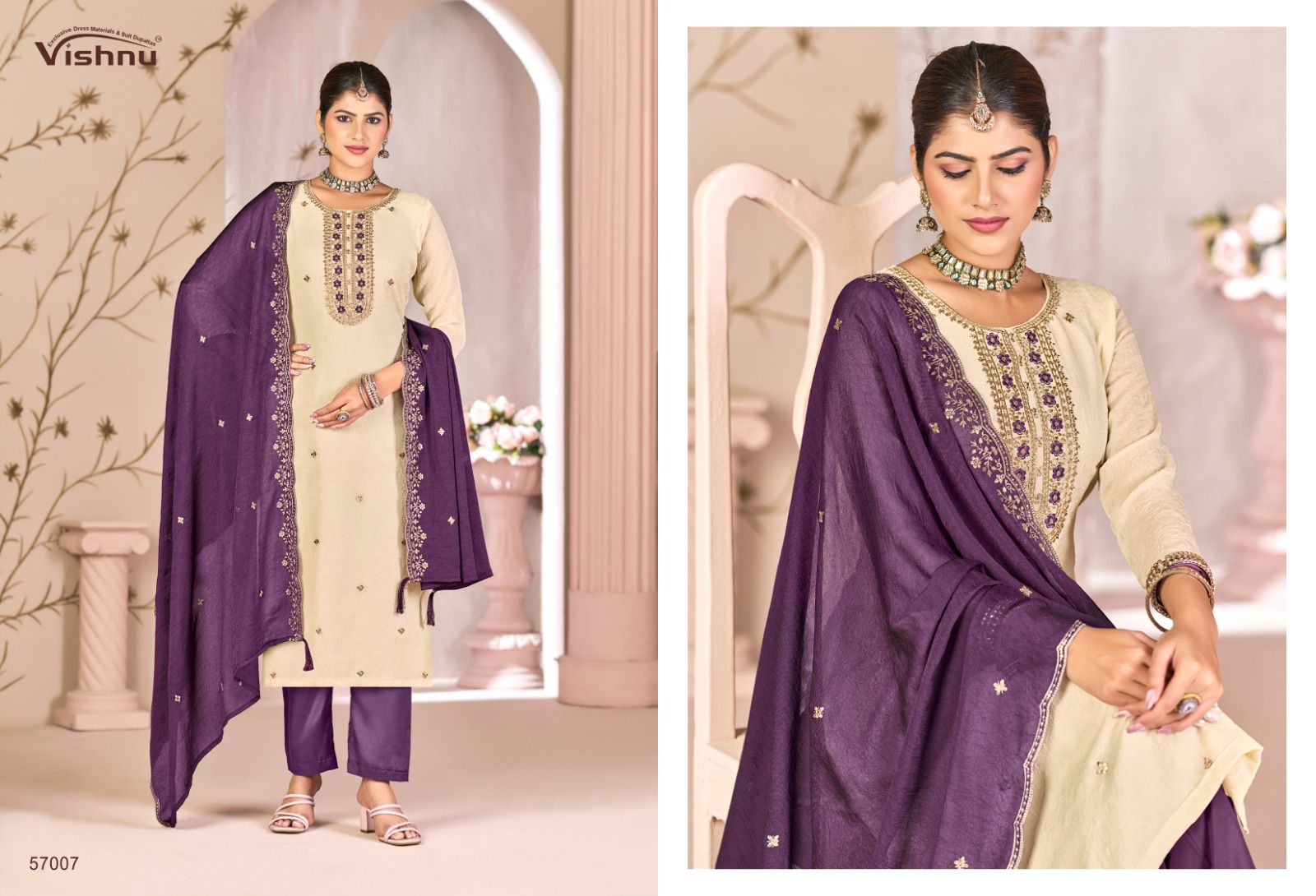 Simran Vishnu Impex Rangoli Pant Style Suits Supplier Gujarat