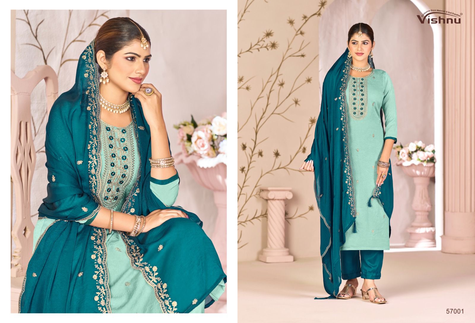 Simran Vishnu Impex Rangoli Pant Style Suits Supplier Gujarat