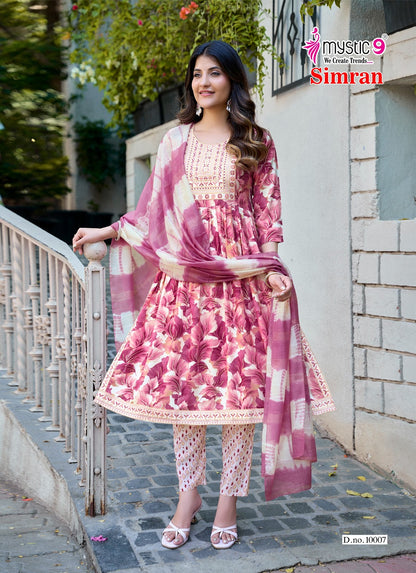 Simran Vol 10 Mystic 9 Rayon Readymade Pant Style Suits Exporter Ahmedabad