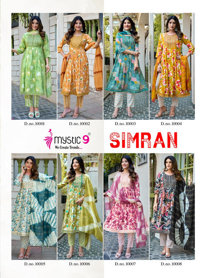 Simran Vol 10 Mystic 9 Rayon Readymade Pant Style Suits Exporter Ahmedabad
