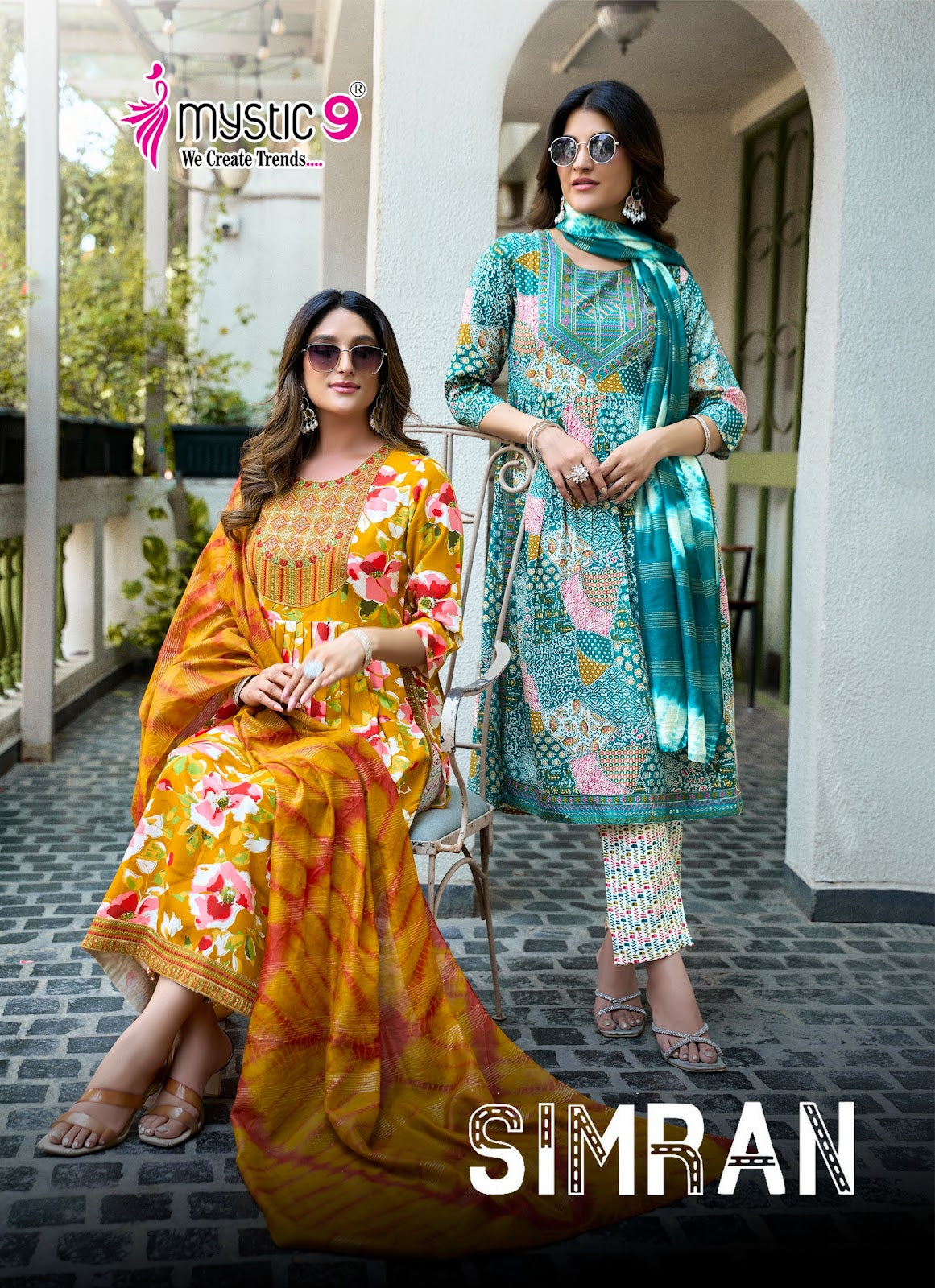 Simran Vol 10 Mystic 9 Rayon Readymade Pant Style Suits Exporter Ahmedabad
