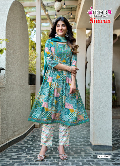 Simran Vol 10 Mystic 9 Rayon Readymade Pant Style Suits Exporter Ahmedabad