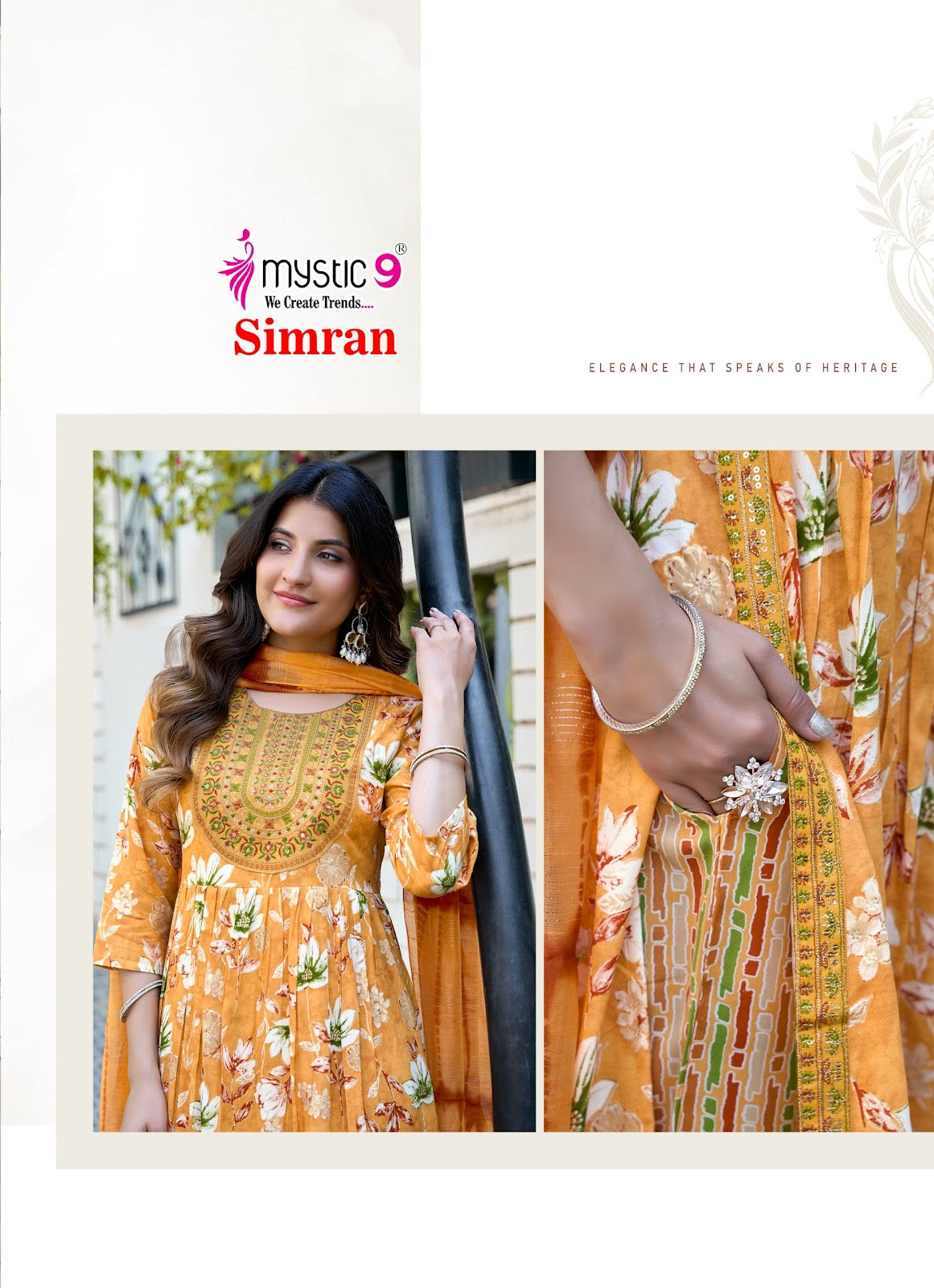 Simran Vol 10 Mystic 9 Rayon Readymade Pant Style Suits Exporter Ahmedabad