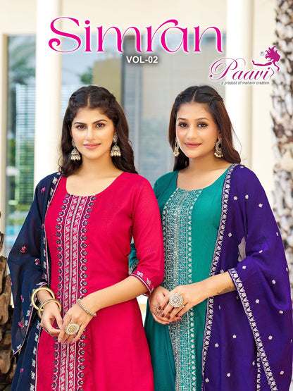 Simran Vol 2 Paavi Vichitra Readymade Anarkali Suits Wholesaler Ahmedabad