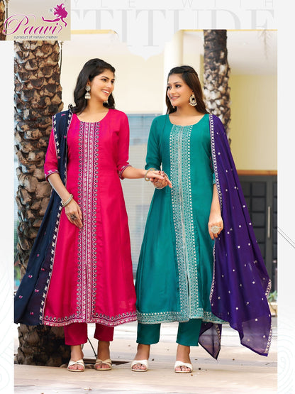 Simran Vol 2 Paavi Vichitra Readymade Anarkali Suits Wholesaler Ahmedabad