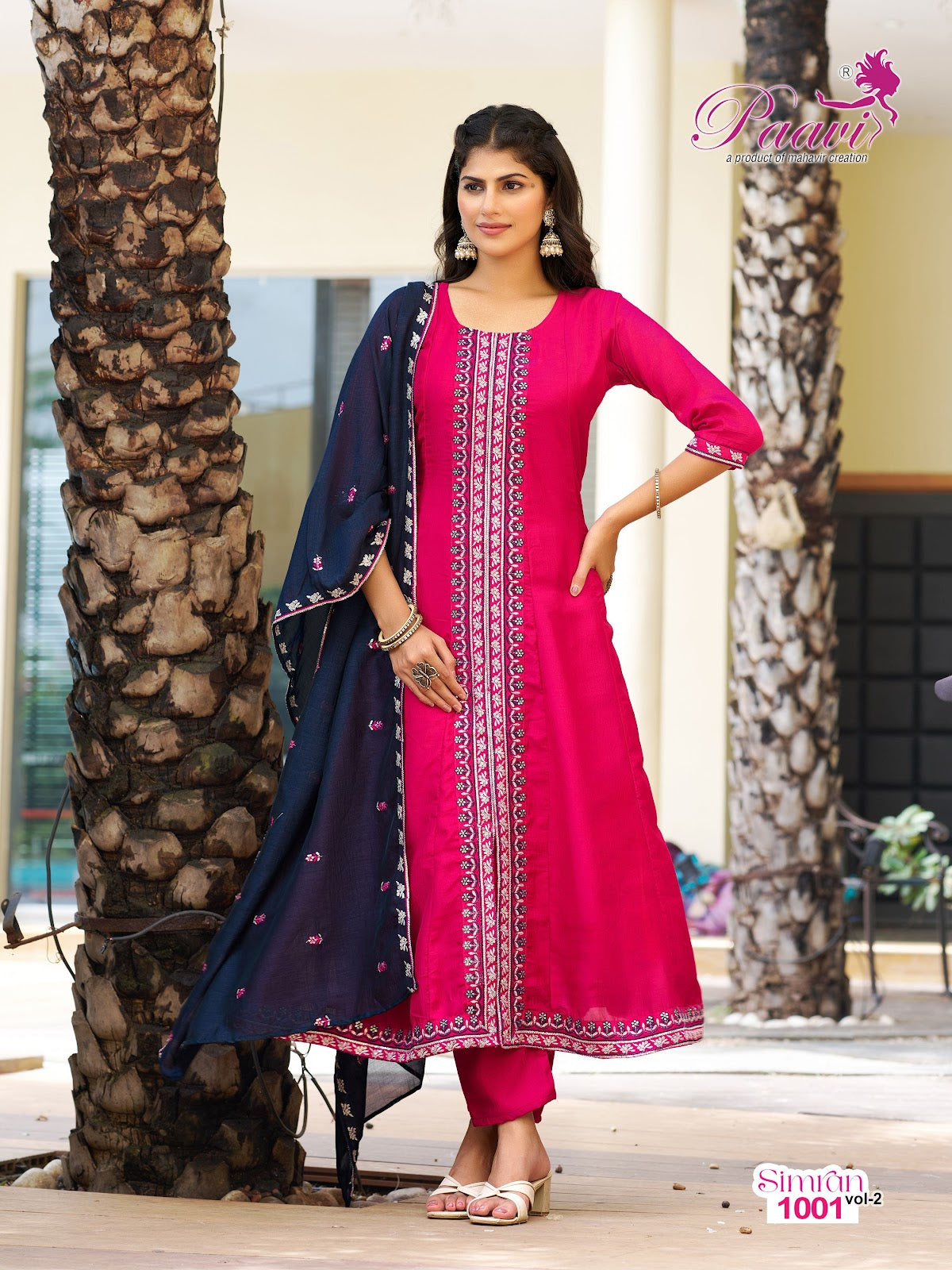 Simran Vol 2 Paavi Vichitra Readymade Anarkali Suits Wholesaler Ahmedabad