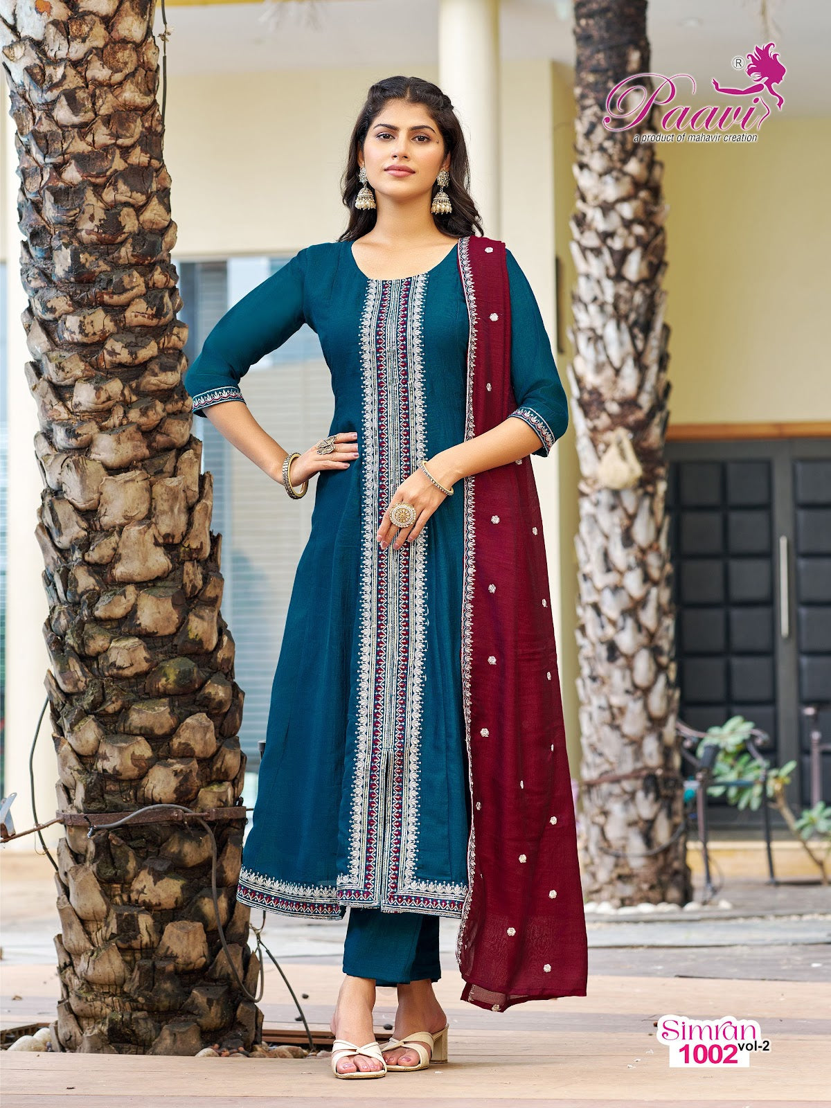Simran Vol 2 Paavi Vichitra Readymade Anarkali Suits Wholesaler Ahmedabad