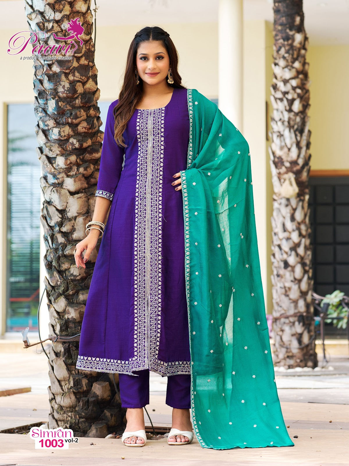 Simran Vol 2 Paavi Vichitra Readymade Anarkali Suits Wholesaler Ahmedabad