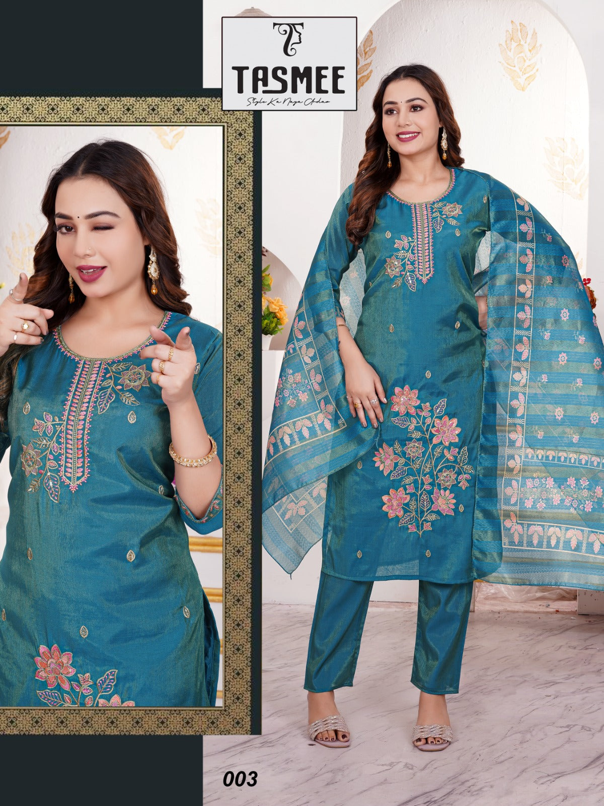 Simran Vol 2 Tasmee Roman Simmer Readymade Pant Style Suits Wholesaler India