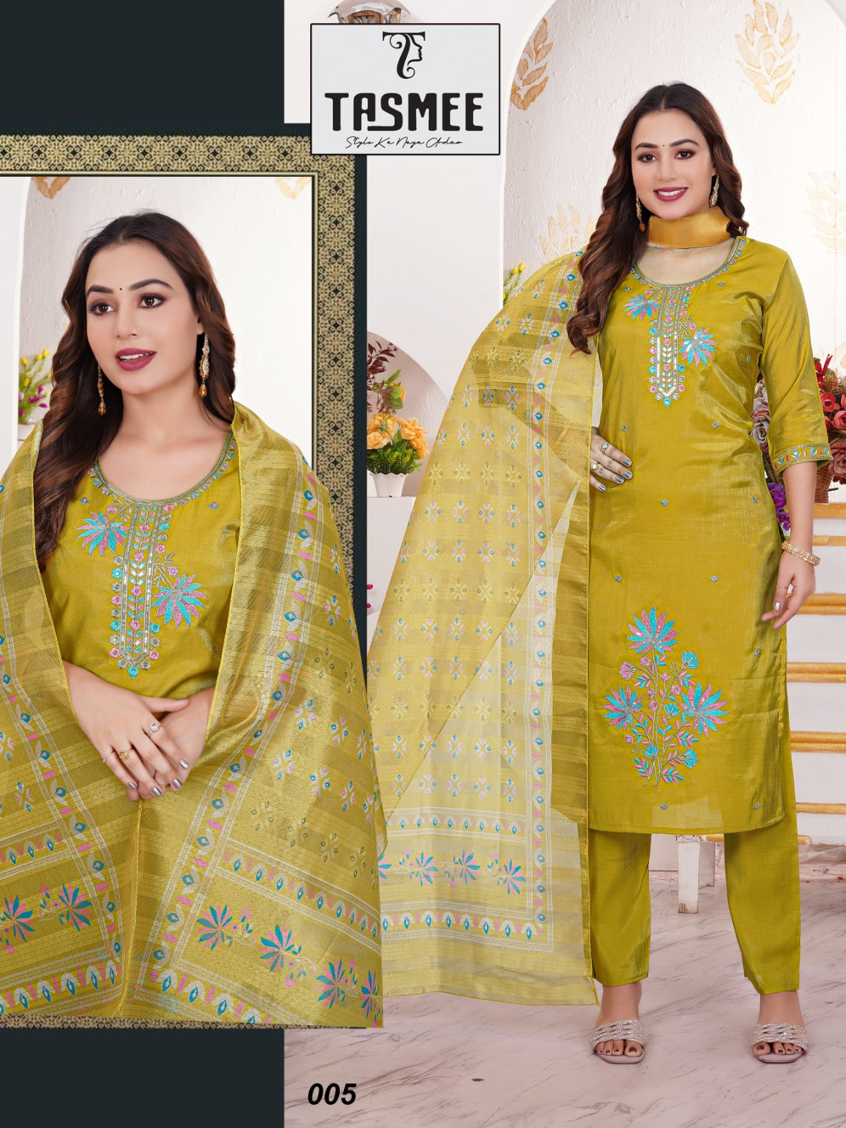 Simran Vol 2 Tasmee Roman Simmer Readymade Pant Style Suits Wholesaler India