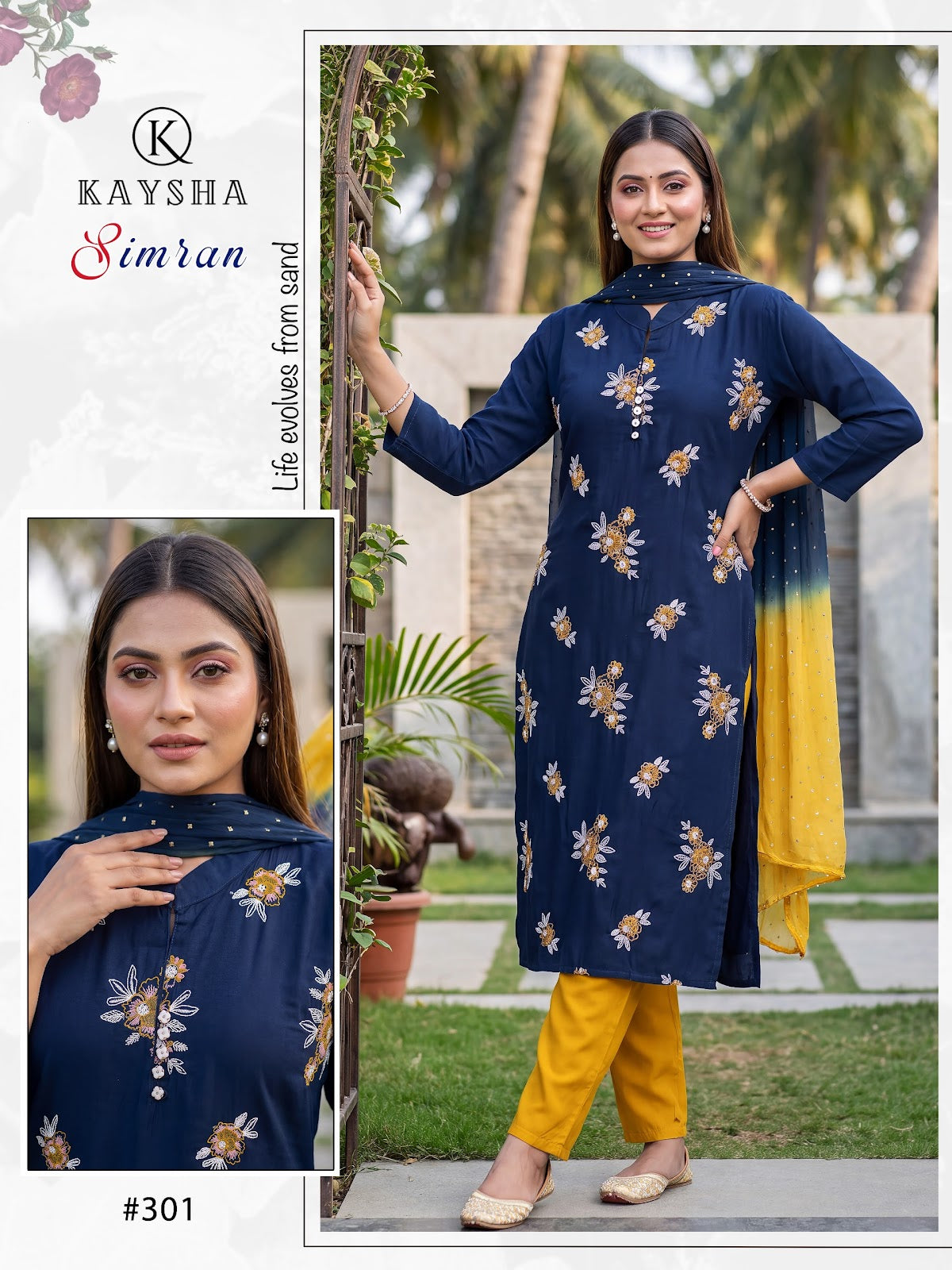 Simran Vol 3 Kysa Roman Silk Readymade Pant Style Suits Supplier Ahmedabad
