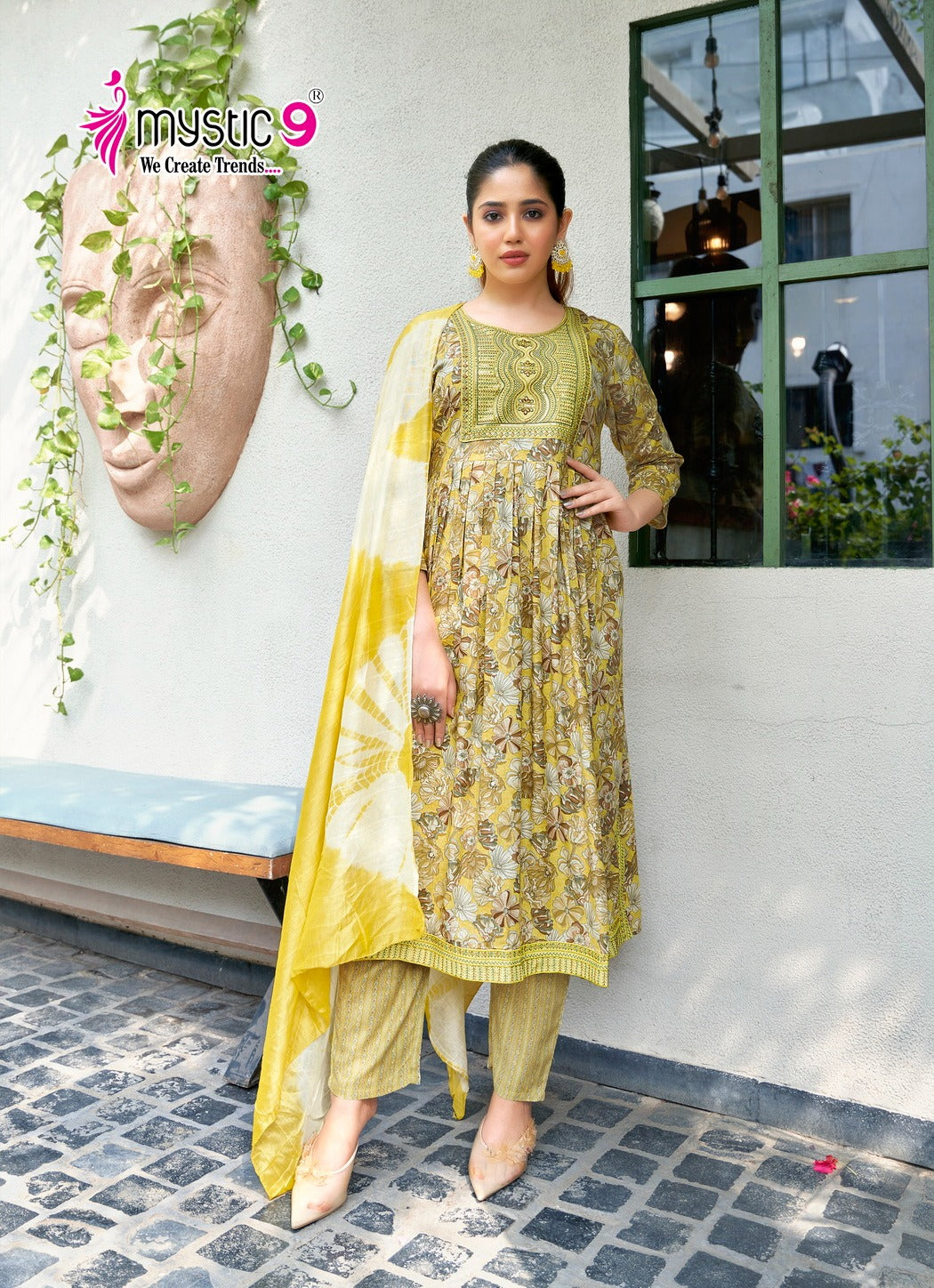 Simran Vol 7 Mystic 9 Heavy Reyon Readymade Pant Style Suits Wholesale Price