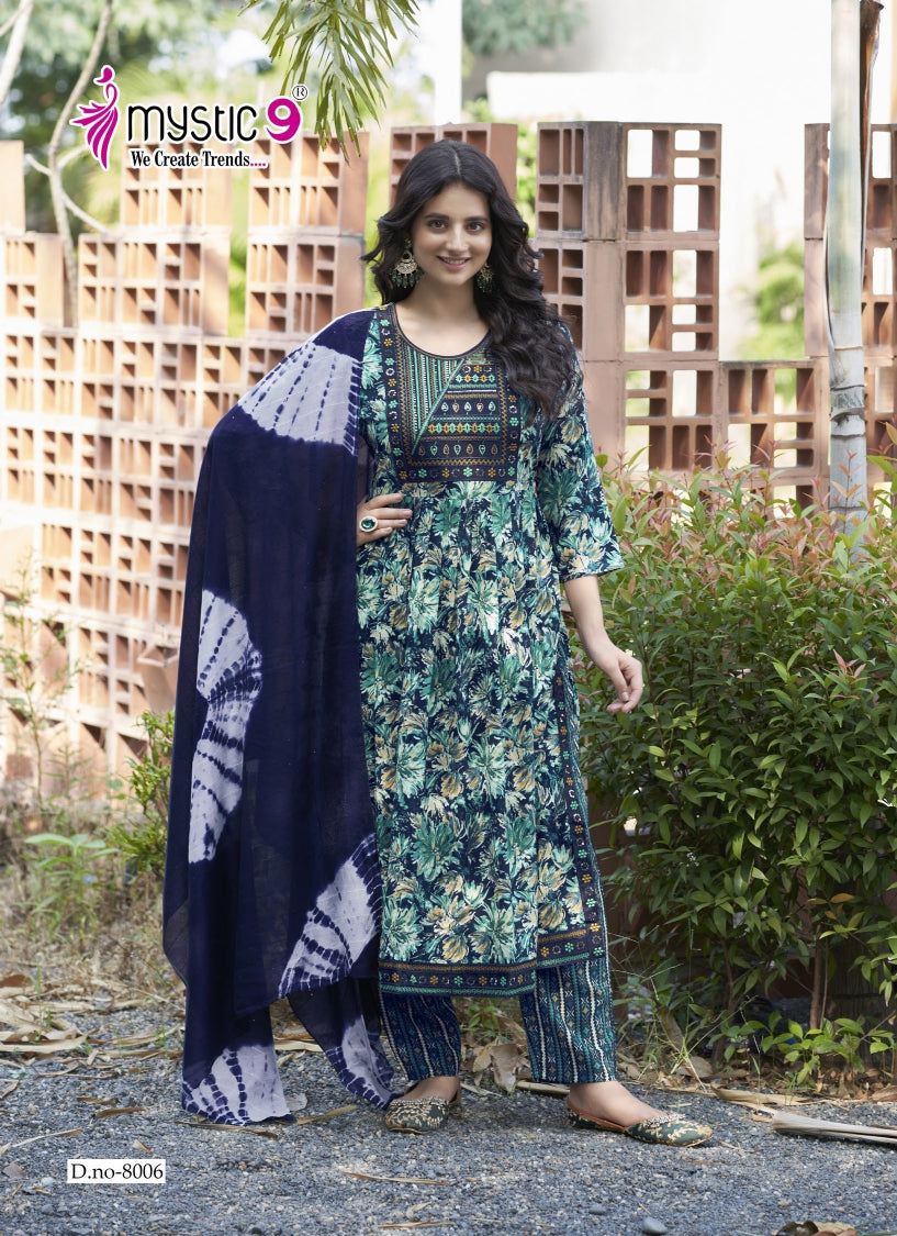 Simran Vol 8 Mystic 9 Rayon Readymade Pant Style Suits Manufacturer Gujarat