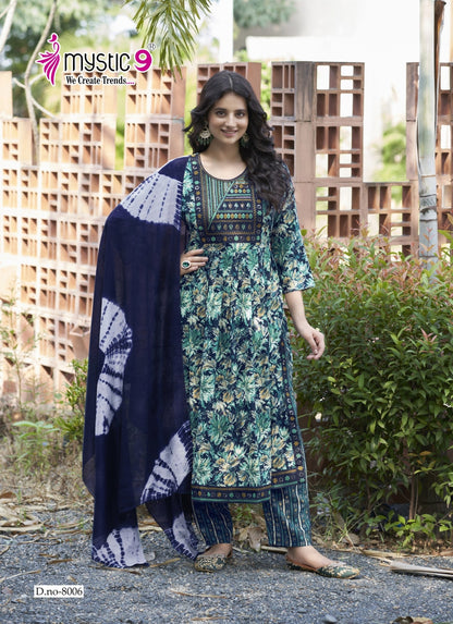 Simran Vol 8 Mystic 9 Rayon Readymade Pant Style Suits Manufacturer Gujarat