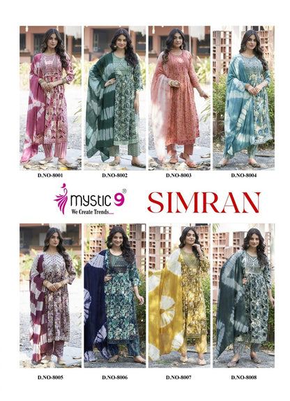 Simran Vol 8 Mystic 9 Rayon Readymade Pant Style Suits Manufacturer Gujarat