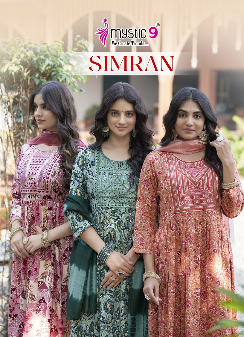 Simran Vol 8 Mystic 9 Rayon Readymade Pant Style Suits Manufacturer Gujarat