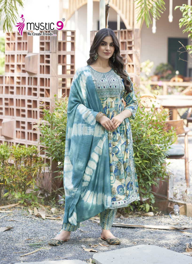 Simran Vol 8 Mystic 9 Rayon Readymade Pant Style Suits Manufacturer Gujarat