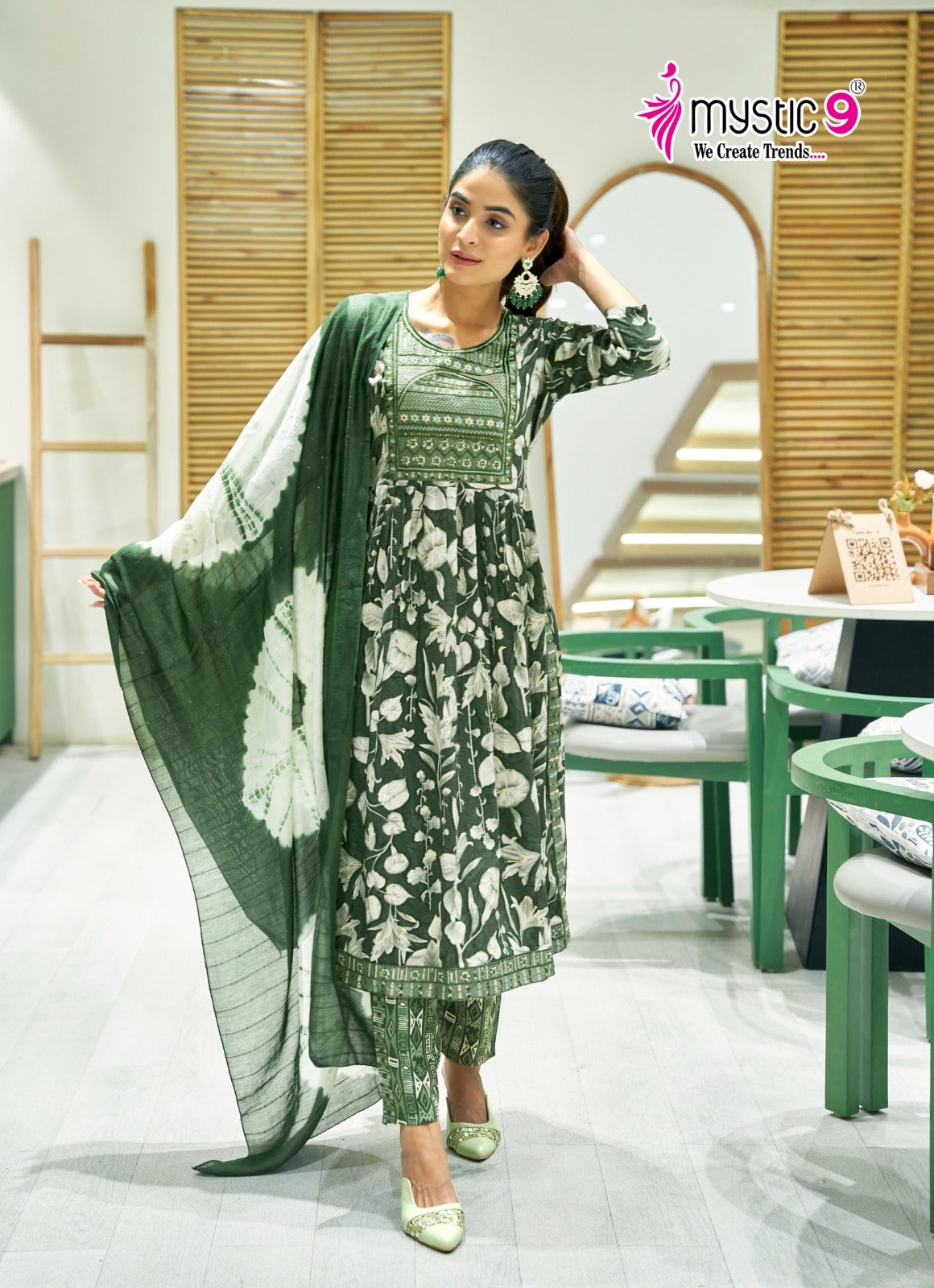 Simran Vol 9 Mystic 9 Rayon Readymade Pant Style Suits Wholesaler