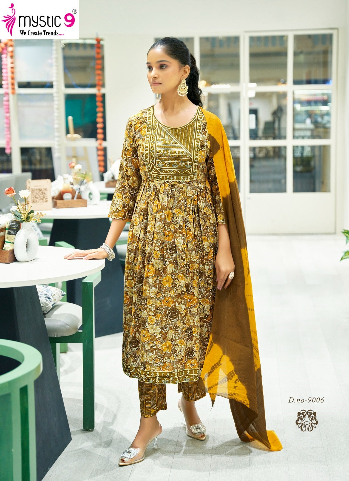 Simran Vol 9 Mystic 9 Rayon Readymade Pant Style Suits Wholesaler