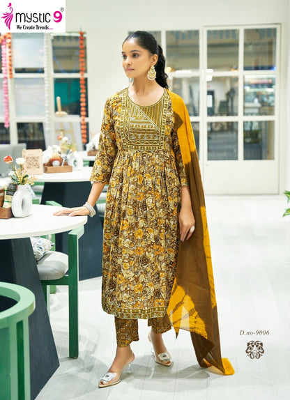 Simran Vol 9 Mystic 9 Rayon Readymade Pant Style Suits Wholesaler
