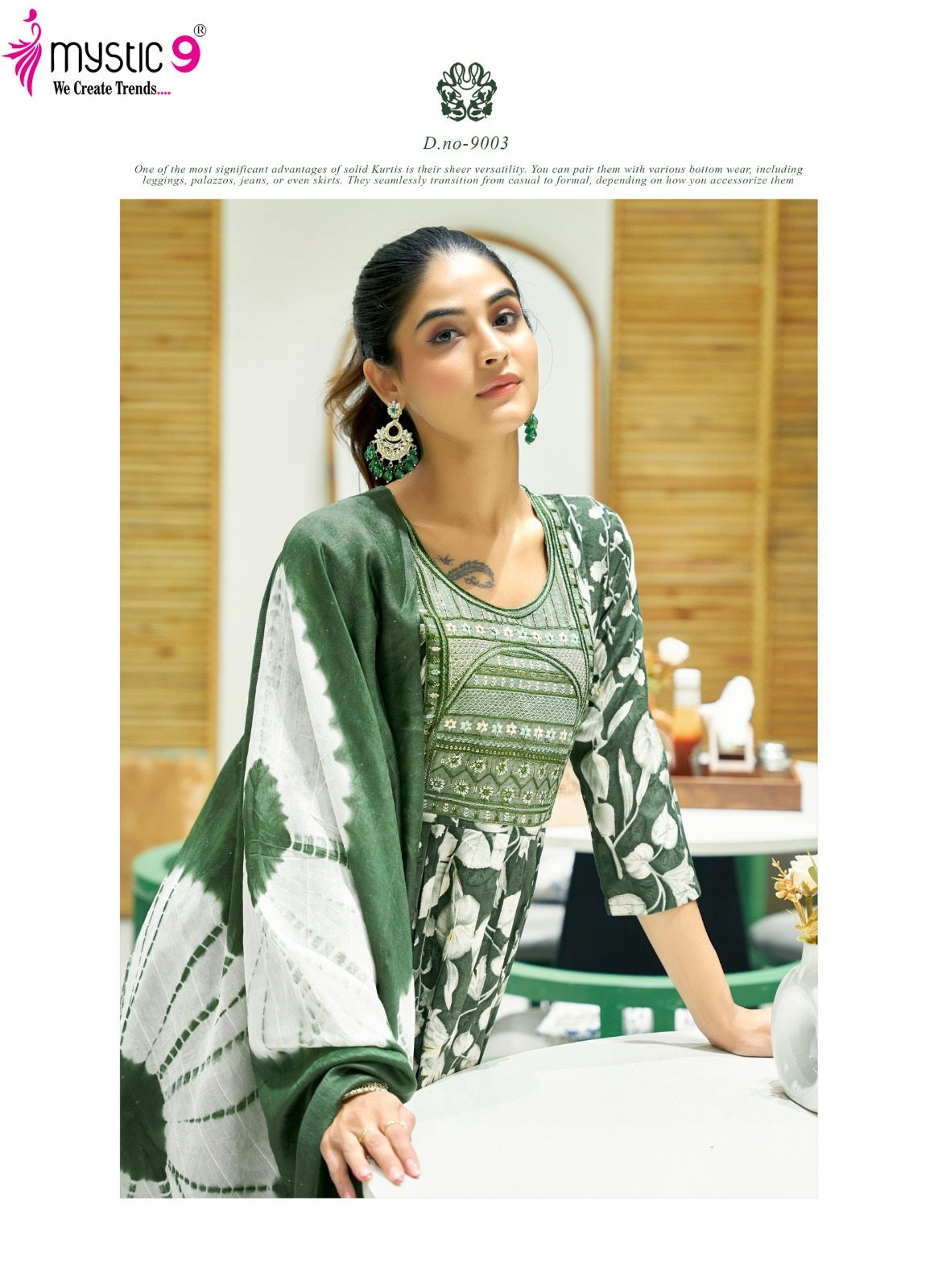 Simran Vol 9 Mystic 9 Rayon Readymade Pant Style Suits Wholesaler
