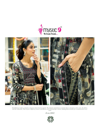 Simran Vol 9 Mystic 9 Rayon Readymade Pant Style Suits Wholesaler