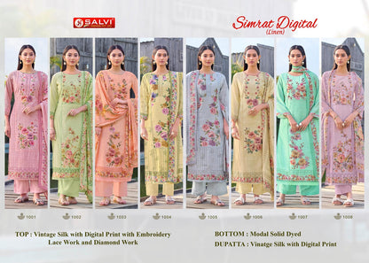 Simrat Digital Linen Salvi Fashion Pant Style Suits Wholesale
