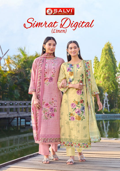 Simrat Digital Linen Salvi Fashion Pant Style Suits Wholesale