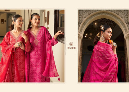 Simrela Silk Sunrise Modal Silk Pant Style Suits Wholesale Rate