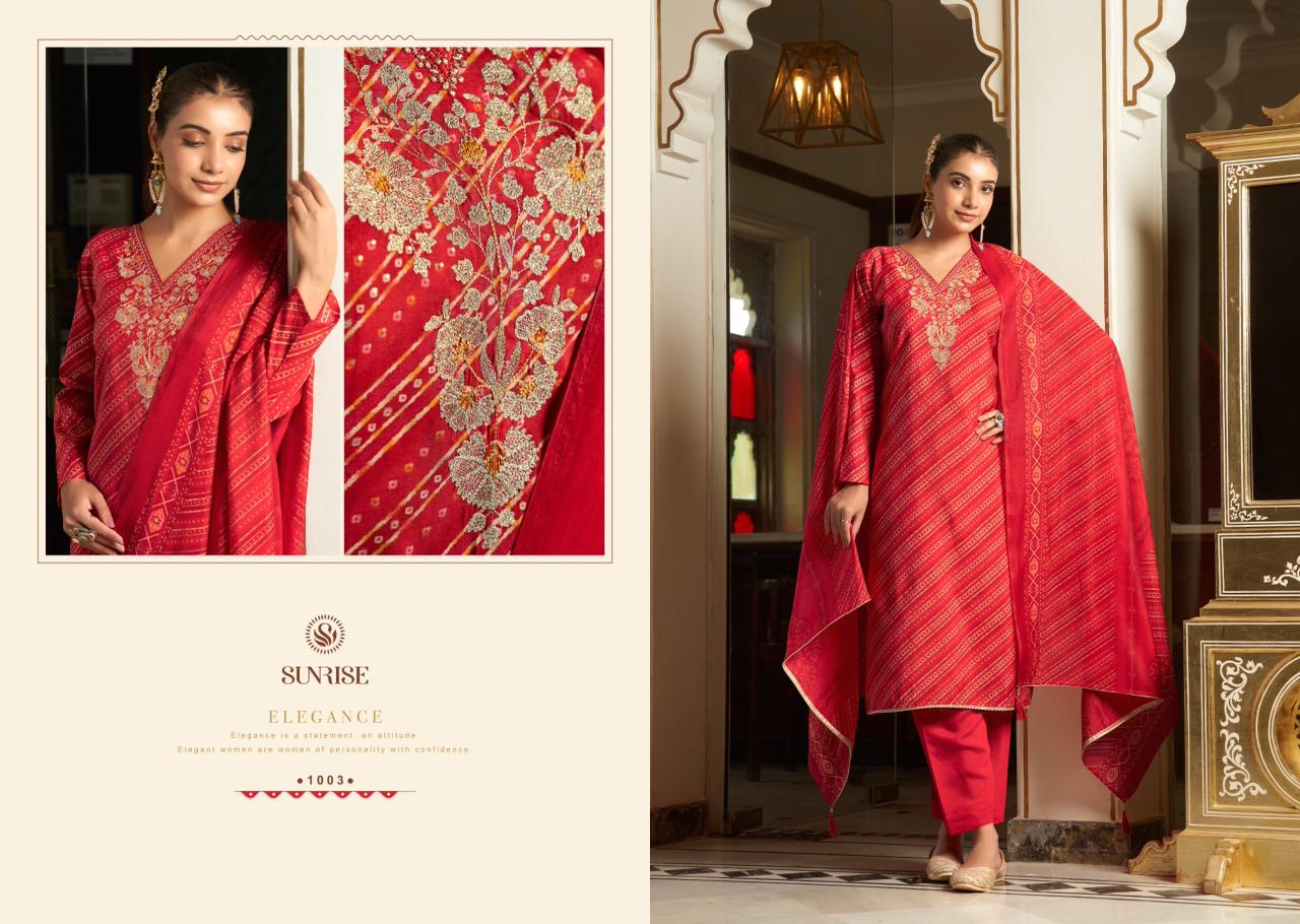 Simrela Silk Sunrise Modal Silk Pant Style Suits Wholesale Rate