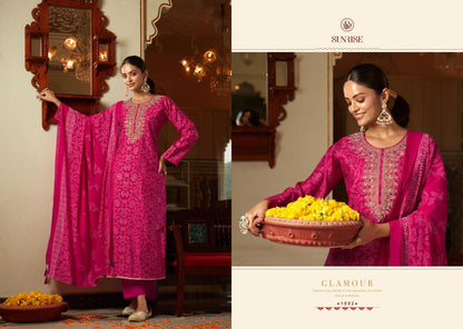 Simrela Silk Sunrise Modal Silk Pant Style Suits Wholesale Rate