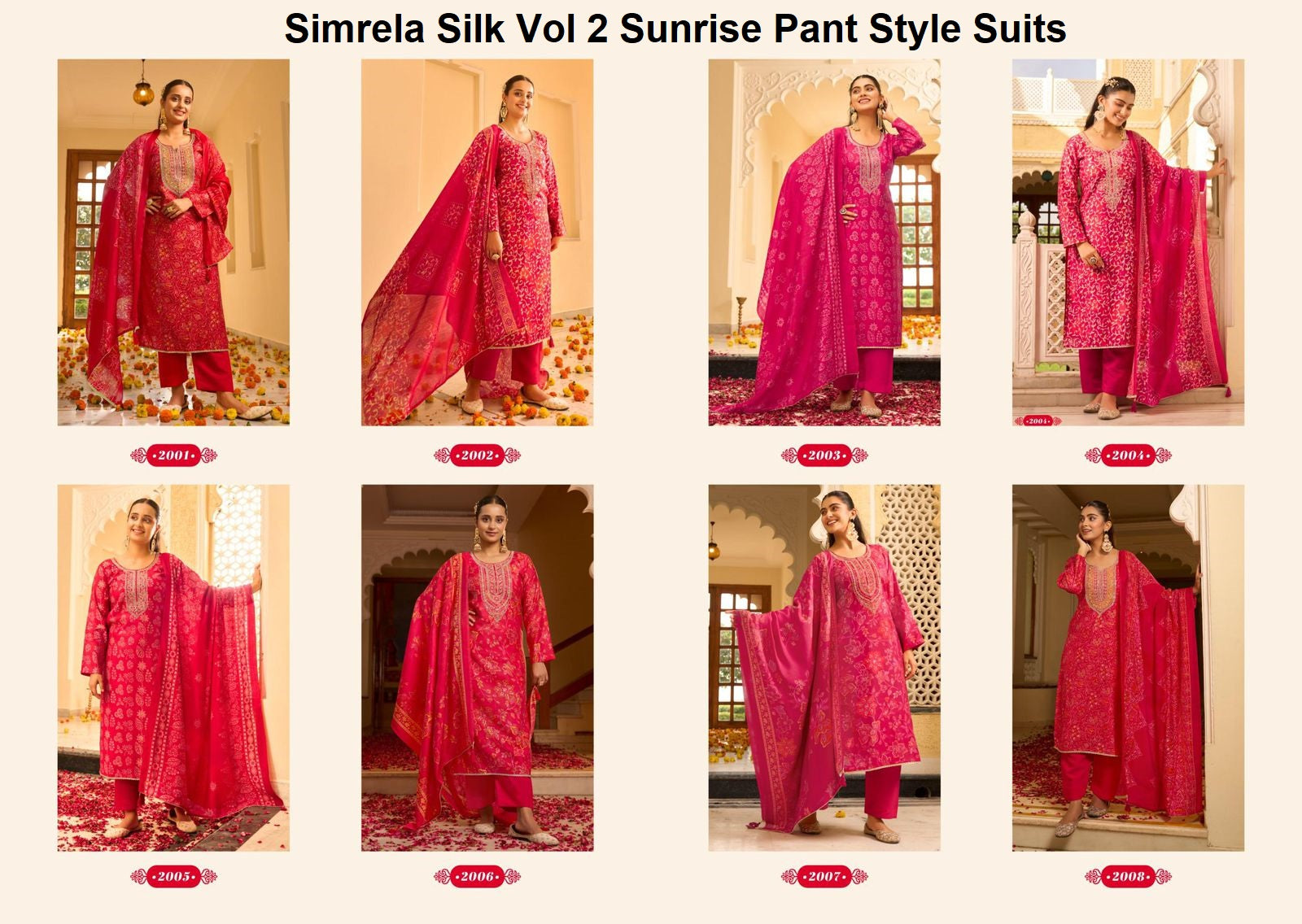 Simrela Silk Vol 2 Sunrise Modal Silk Pant Style Suits Wholesaler Gujarat