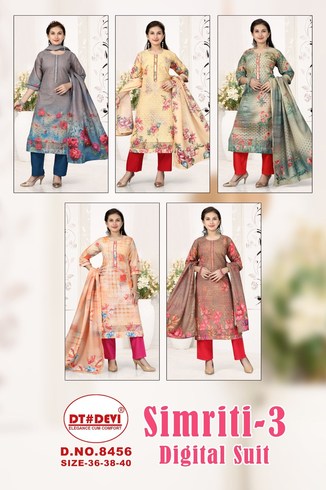 Simriti-8456 Dt Devi Readymade Pant Style Suits Wholesaler