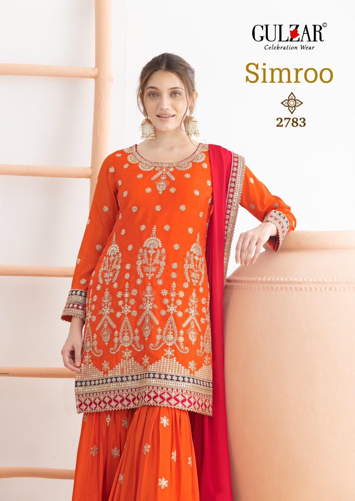 Simroo Gulzar Chinnon Readymade Sharara Suits Wholesale Price