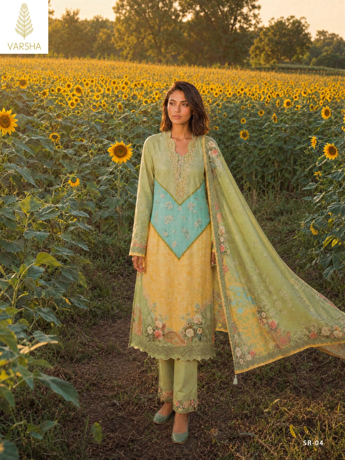 Sincronia Varshaa Viscose Pashmina Suits Exporter Gujarat