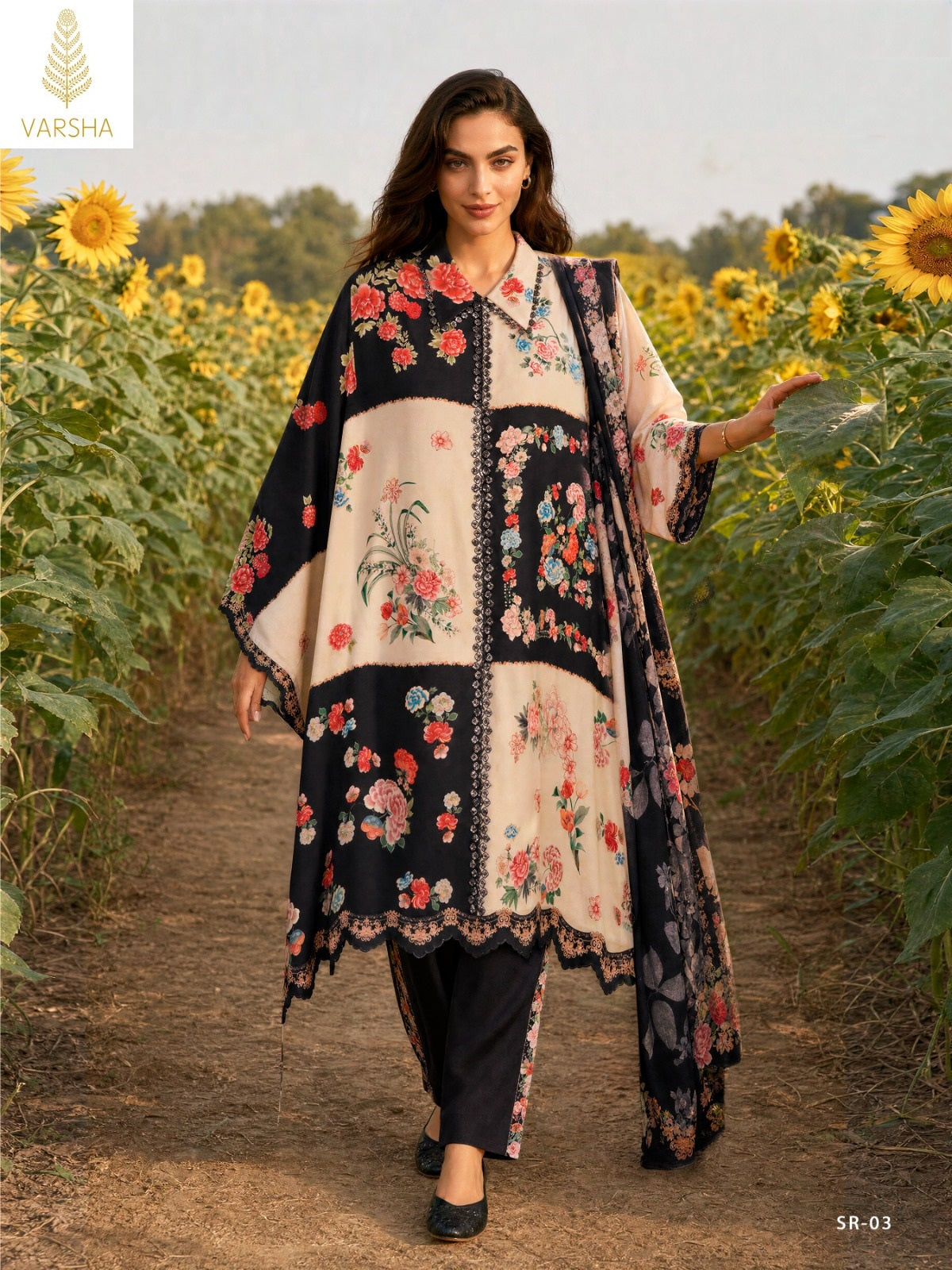 Sincronia Varshaa Viscose Pashmina Suits Exporter Gujarat