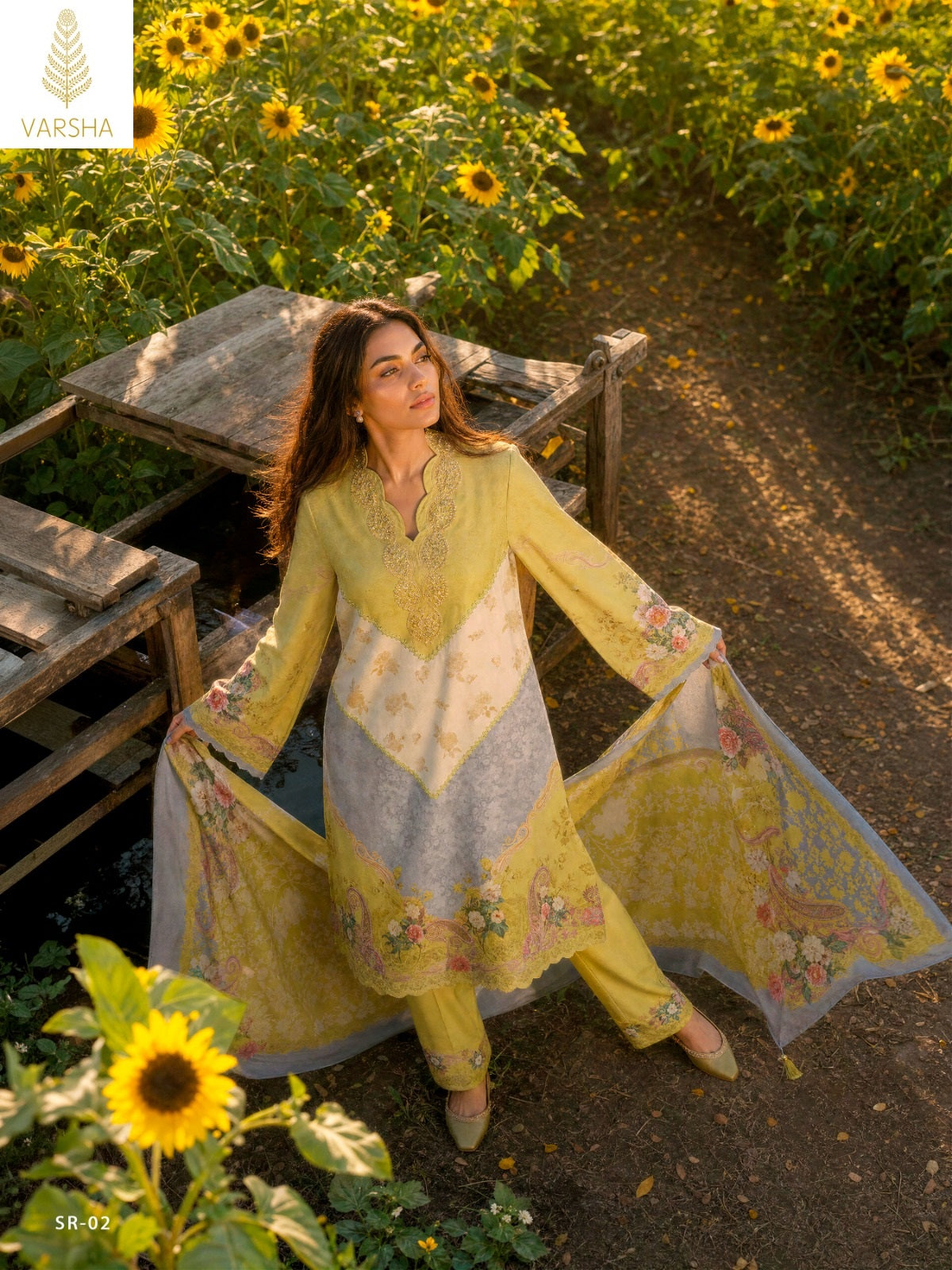 Sincronia Varshaa Viscose Pashmina Suits Exporter Gujarat