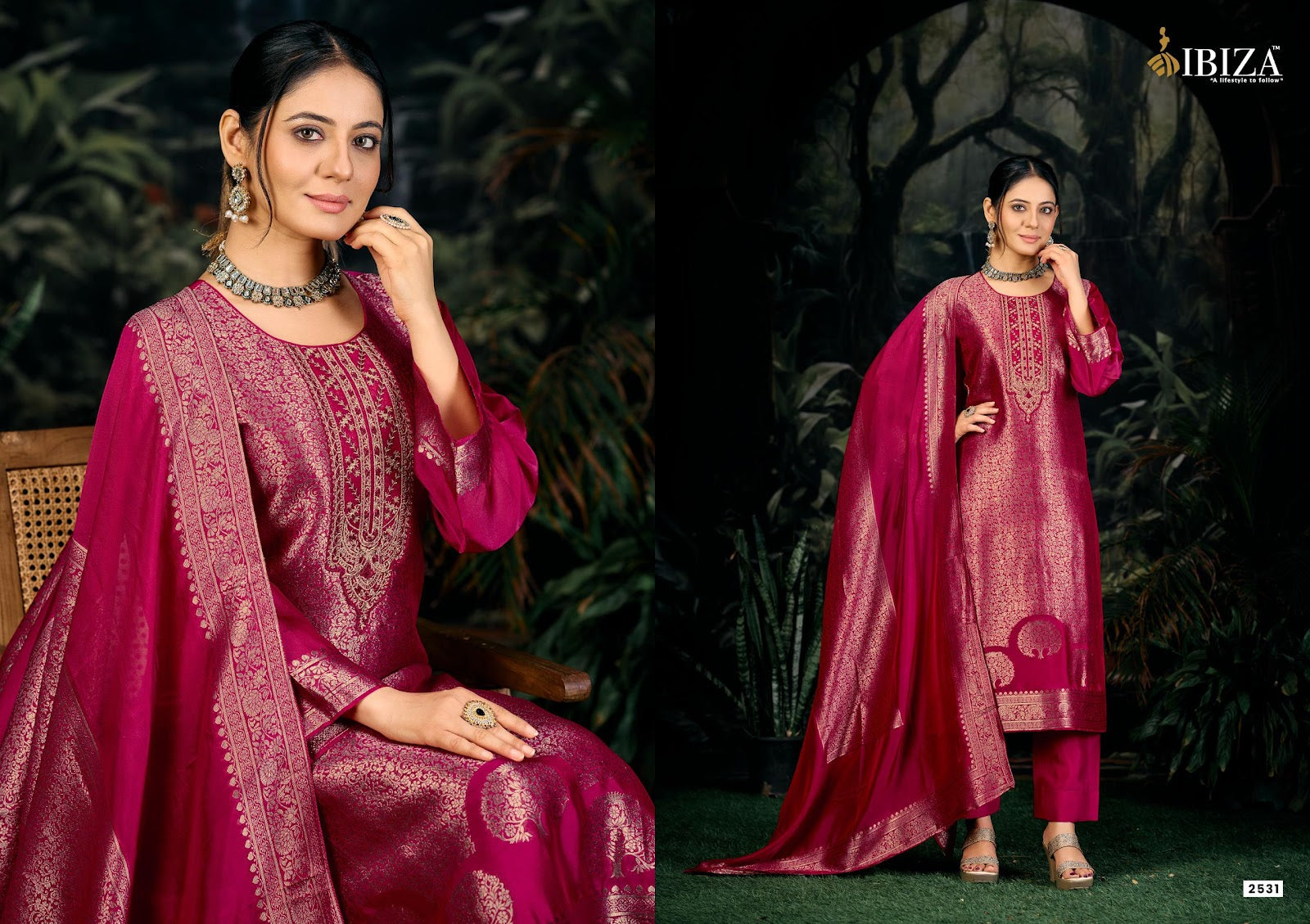 Sindoor Ibiza Banglori Silk Pant Style Suits Manufacturer