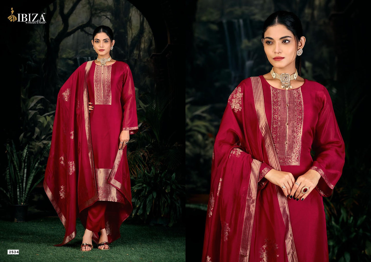 Sindoor Ibiza Banglori Silk Pant Style Suits Manufacturer